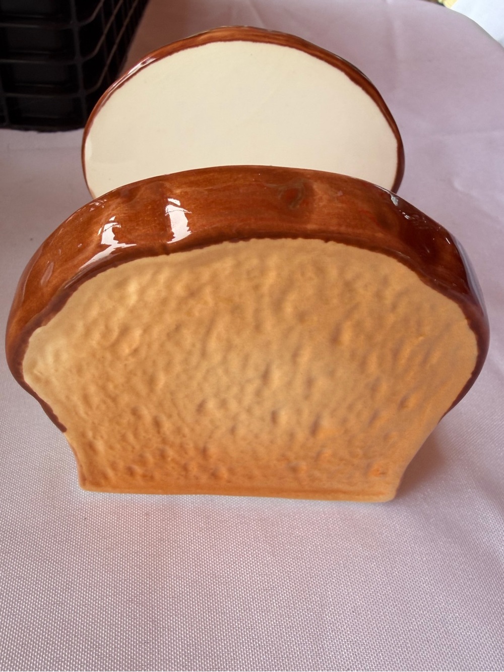 Vintage Ceramic Toast-Shaped Napkin Holder - "Made in Japan"